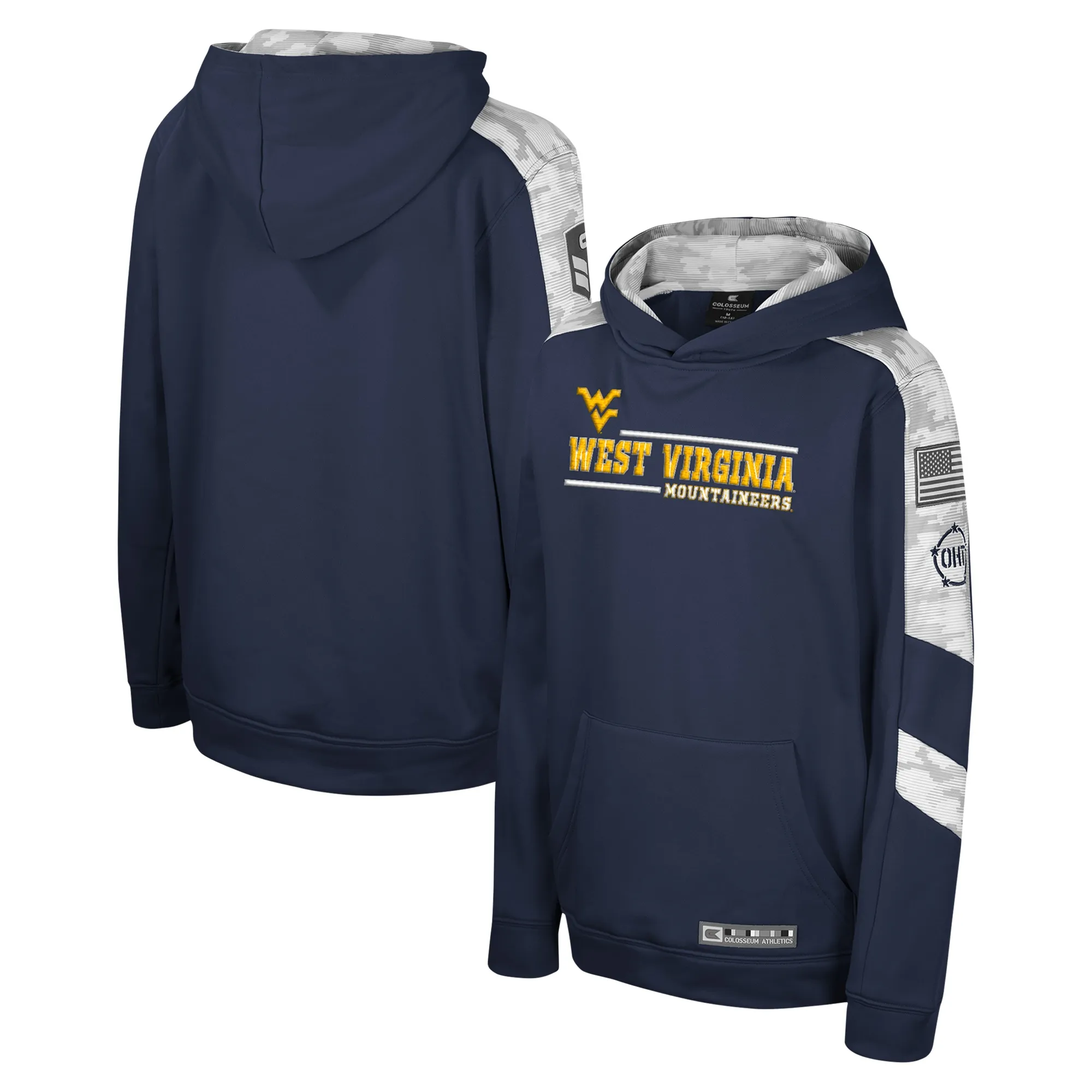 Lids Youth Colosseum Navy West Virginia Mountaineers OHT Military Appreciation Cyclone Digital Camo Pullover Hoodie